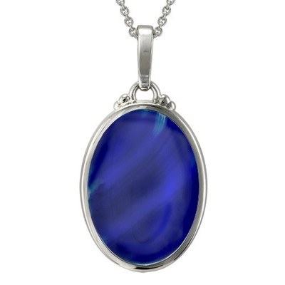 Blue Onyx Infinity Cremation Pendant